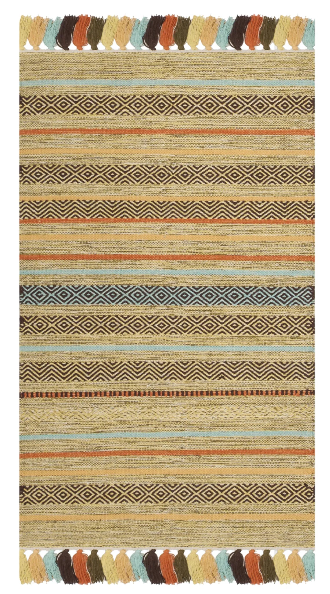 Safavieh Montauk 2'-6" x 4'-0" Rug in Green / Multi