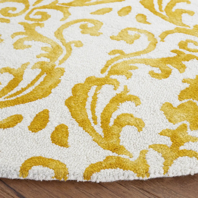 Safavieh Dip Dye 7'-0" x 7'-0" Rug in Ivory / Gold