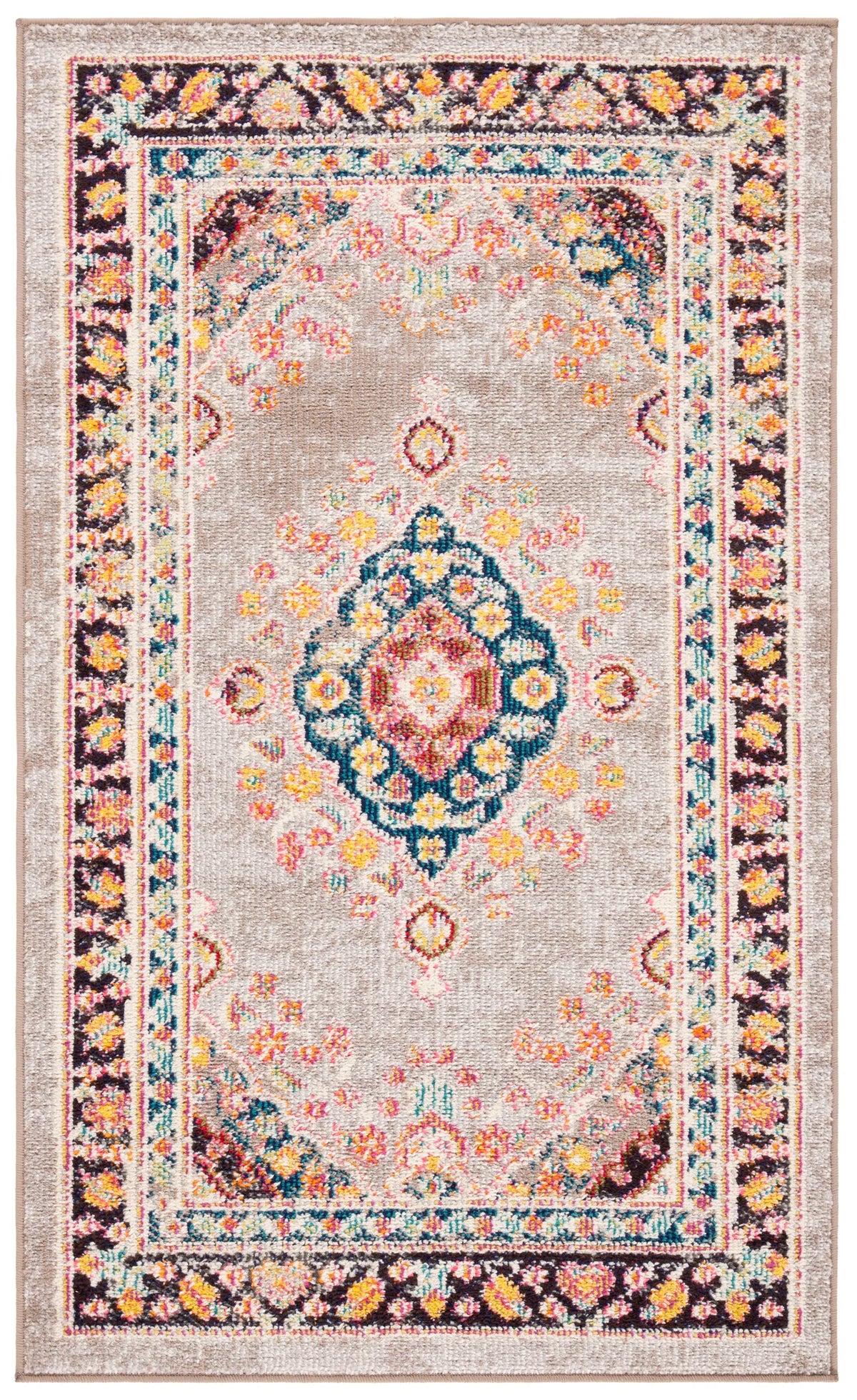 Safavieh Madison 200 3'-0" x 5'-0" Rug in Grey / Fuchsia