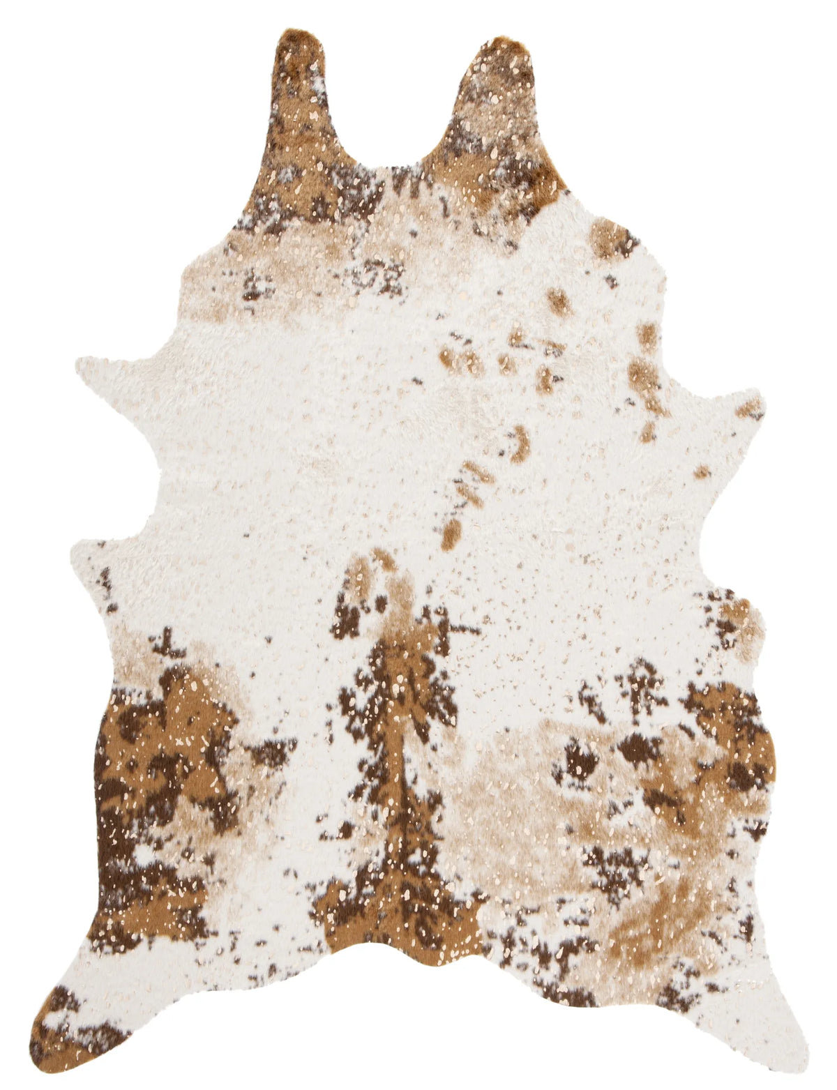 Safavieh Faux Cowhide 5'-0" x 6'-5" Rug in Beige / Dark Brown