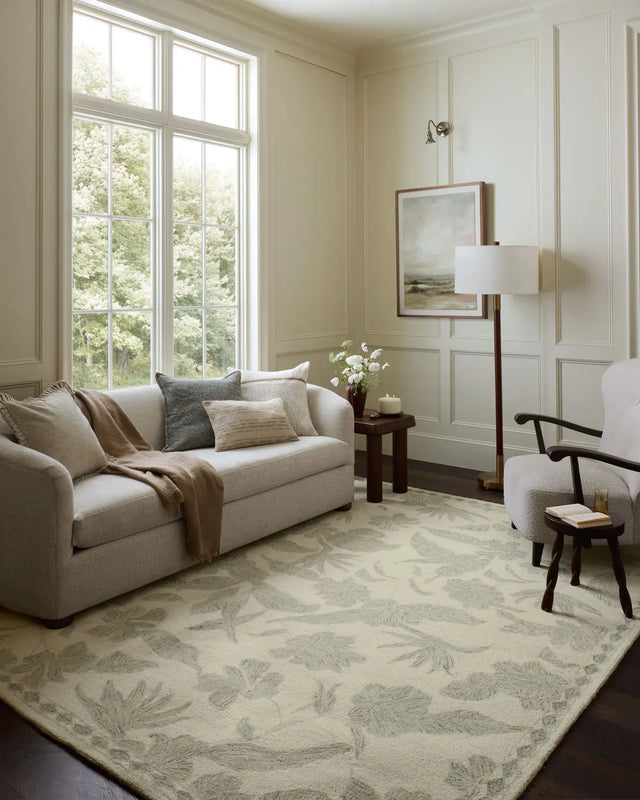Loloi Lenore LNO-01 Ivory / Sky Rug - room scene 3