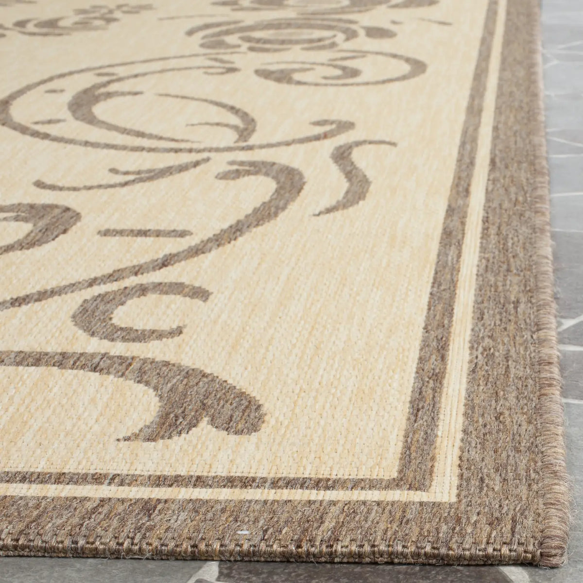 Safavieh Courtyard 8'-0" x 11'-0" Rug in Natural / Brown