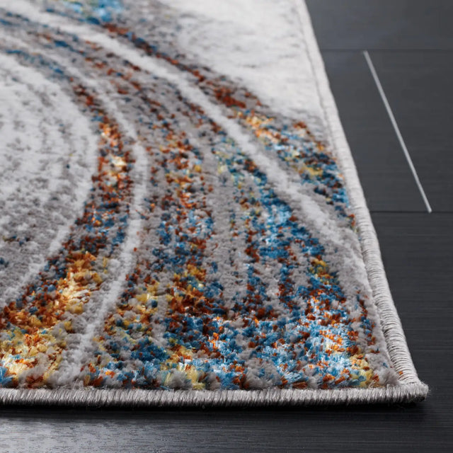 Safavieh Amelia 4'-5" x 6'-5" Rug in Grey / Blue Gold