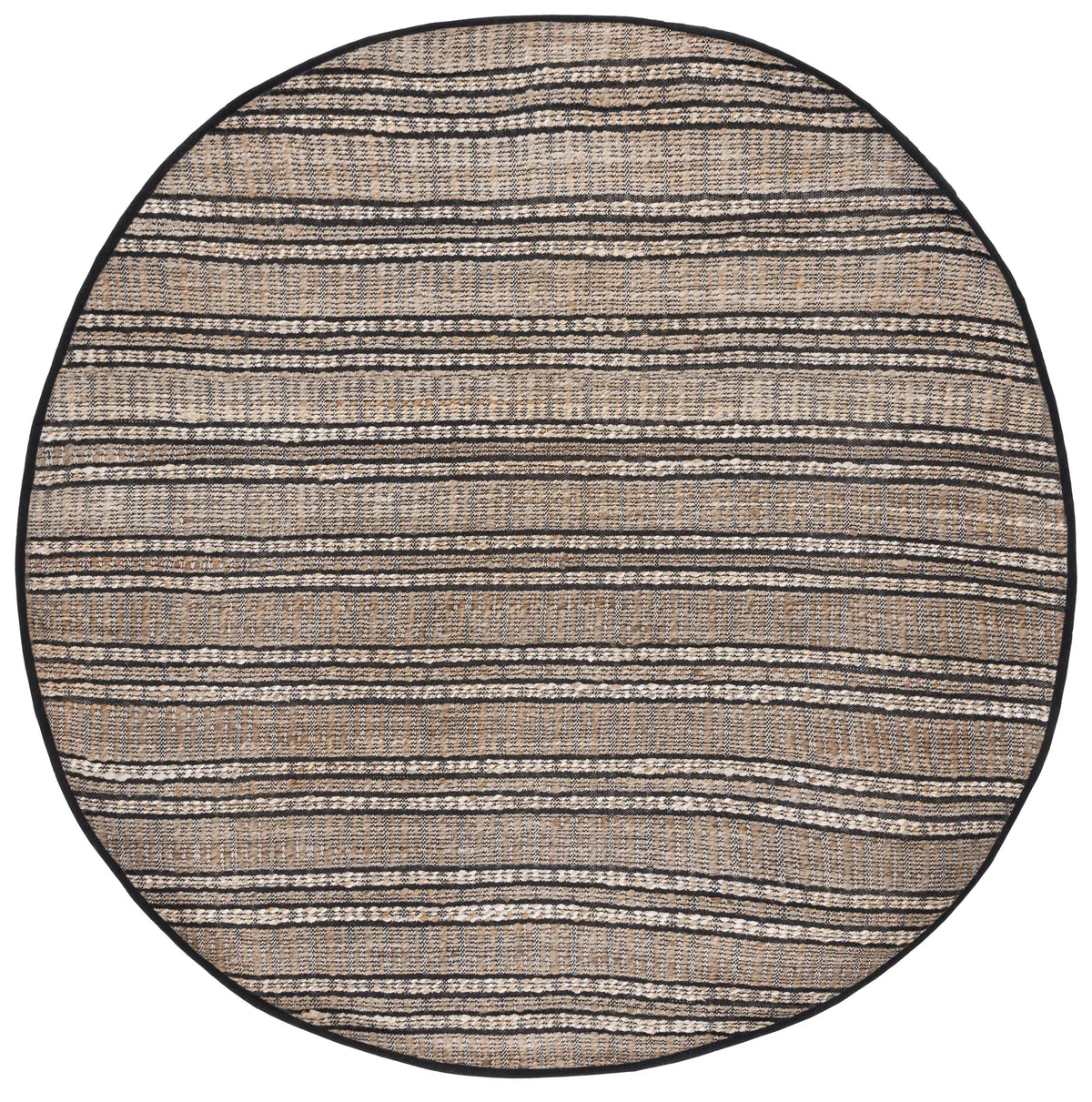 Safavieh Natural Fiber 7'-0" x 7'-0" Rug in Black / Natural