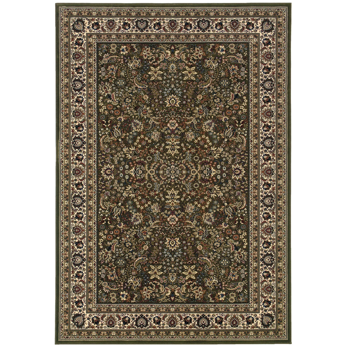 Oriental Weavers Sphinx Ariana 213g8 Green / Ivory Rugs - main flat