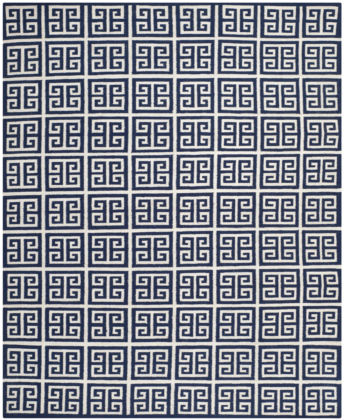 Safavieh Dhurries 10'-0" x 14'-0" Rug in Navy / Ivory