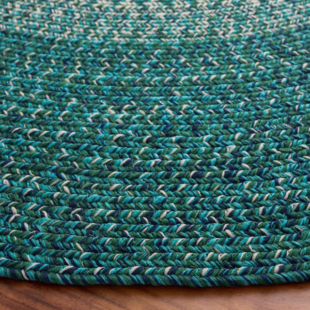 Safavieh Braided 5'-0" x 5'-0" Rug in Ivory / Turquoise