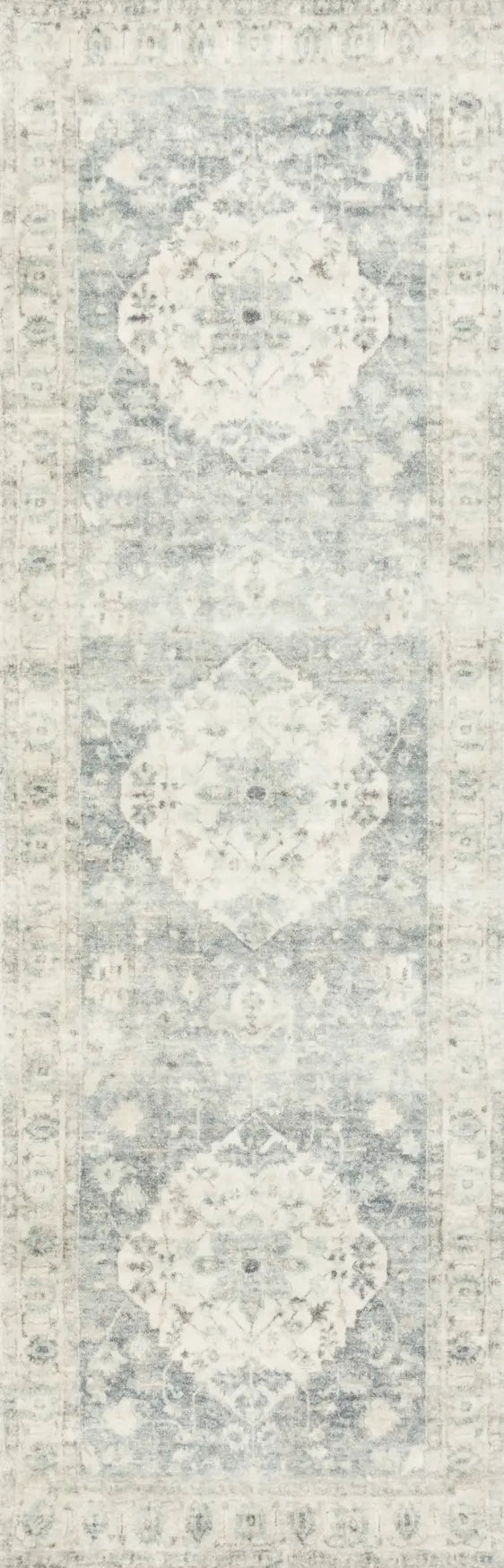 Loloi Rosette Ros-07 Denim/Fog Rugs - runner flat