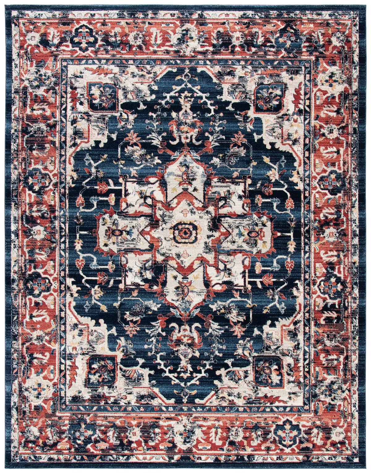 Safavieh Charleston 10'-0" x 14'-0" Rug in Navy / Red