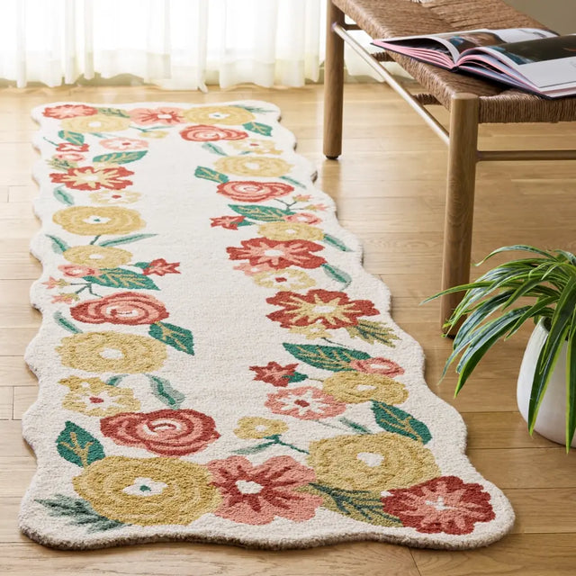Safavieh Jardin 2'-3" x 8'-0" Rug in Ivory / Red