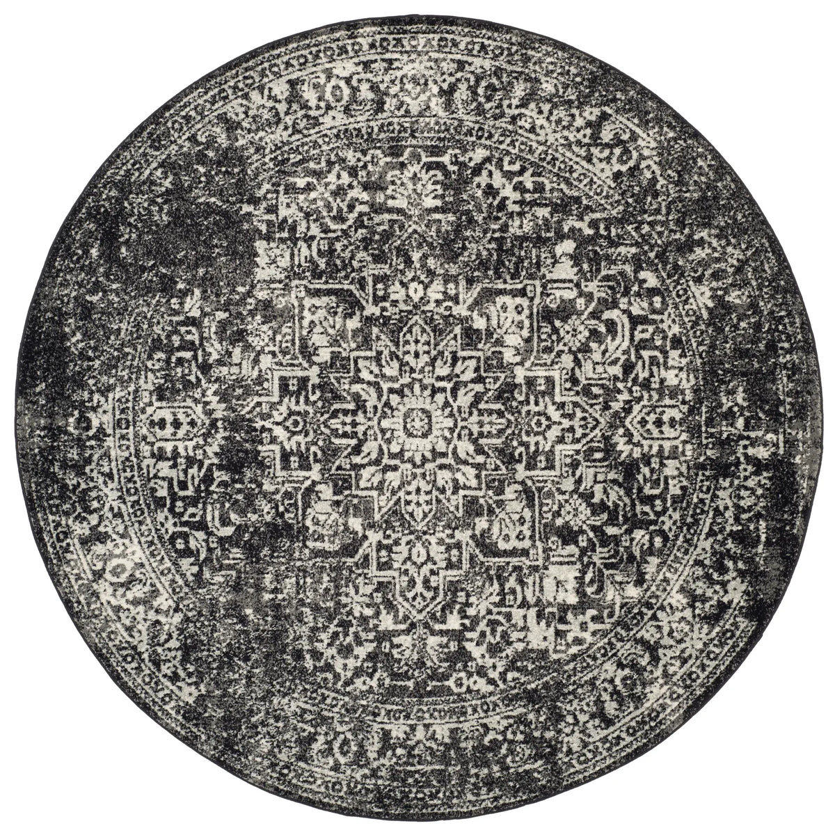 Safavieh Evoke 5'-3" x 5'-3" Rug in Black / Grey