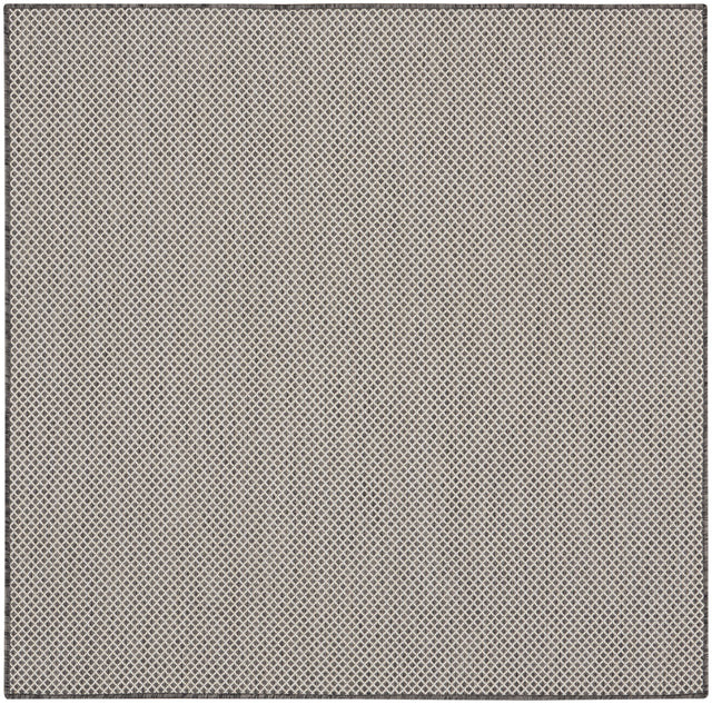 Nourison Courtyard COU01 Machine Made Ivory, Charcoal Rug