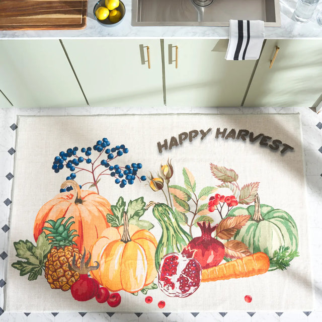 Safavieh Door And Kitchen Mat 3'-0" x 5'-0" Rug in Beige / Orange