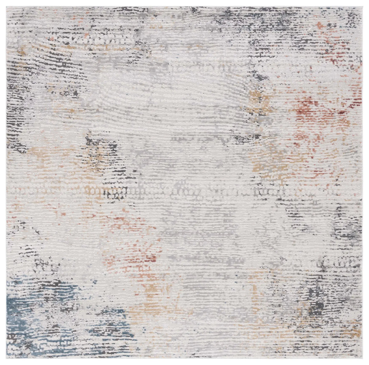 Safavieh Vogue 6'-7" x 6'-7" Rug in Ivory / Blue Rust
