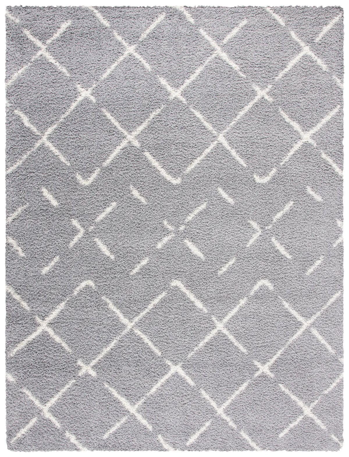 Safavieh Arizona Shag 10'-0" x 14'-0" Rug in Grey / Ivory