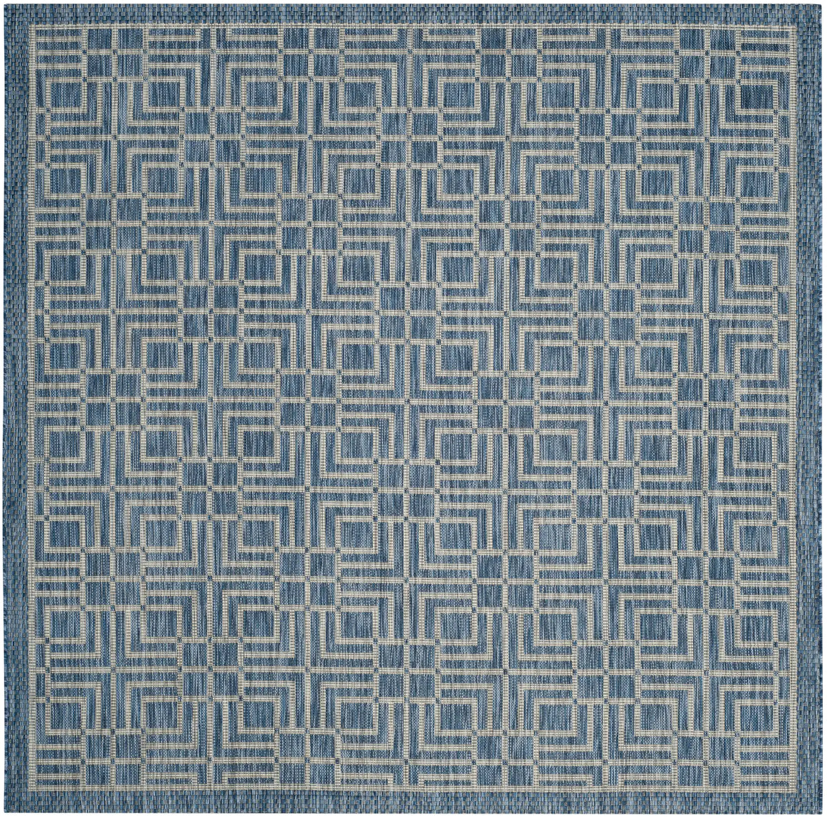 Safavieh Courtyard 6'-7" x 6'-7" Rug in Navy / Grey