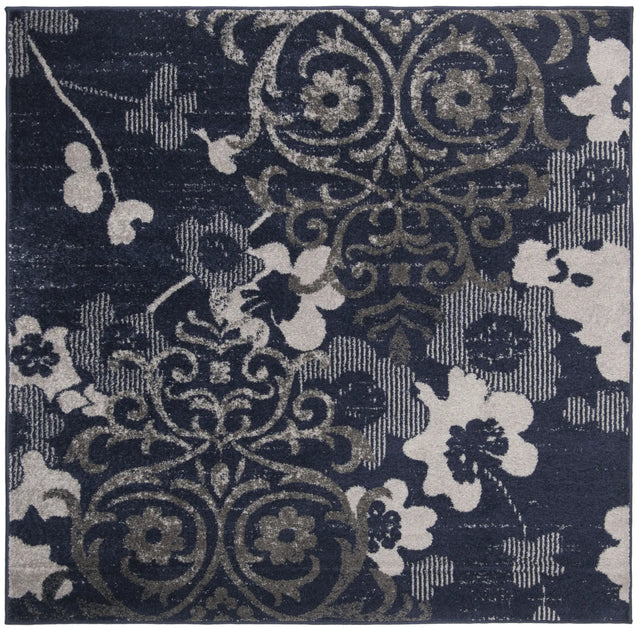 Safavieh Adirondack 6'-0" x 6'-0" Rug in Navy / Silver