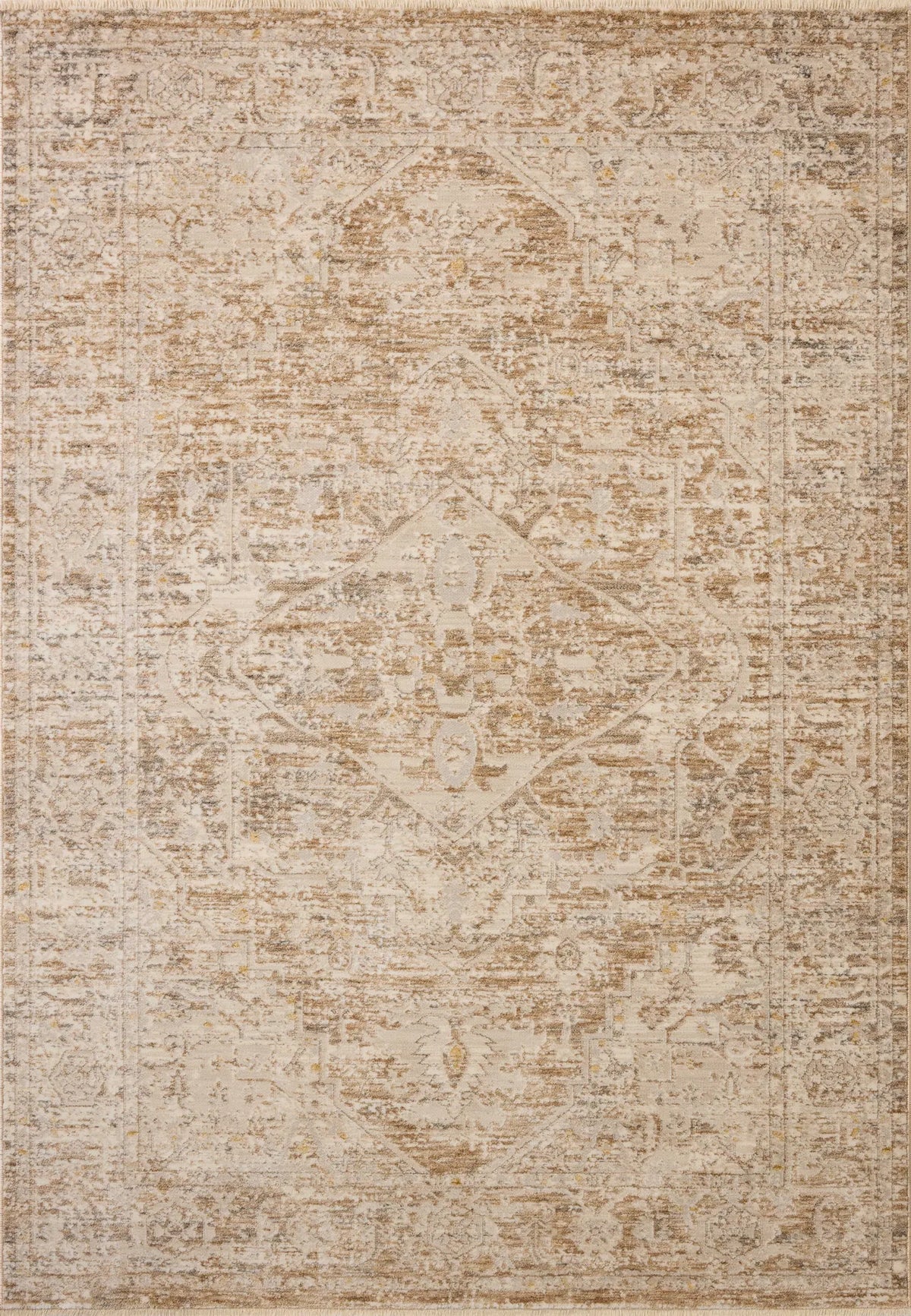 Loloi Clarisse CLS-03 Traditional Power Loomed Taupe, Dove Rug - main flat