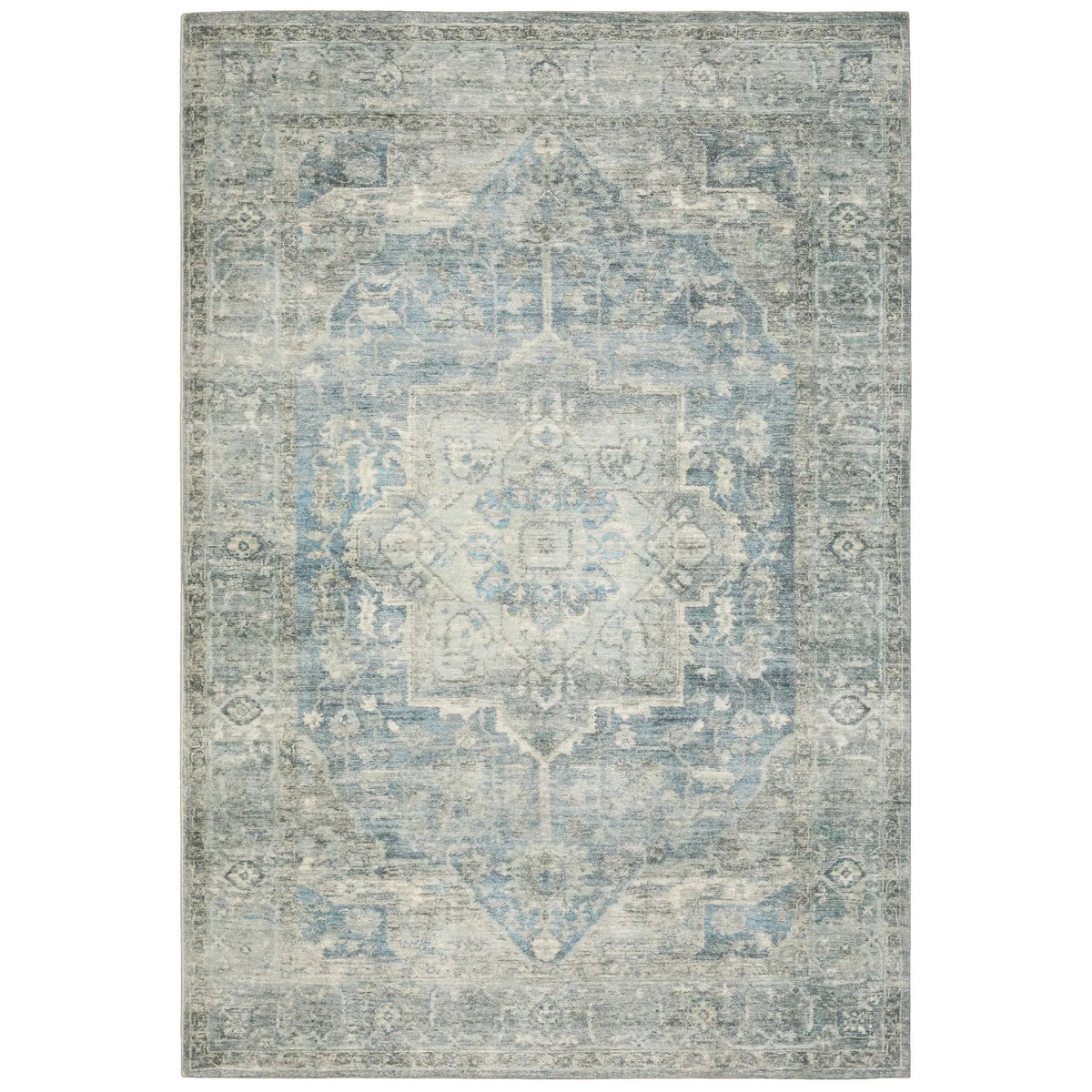 Oriental Weavers Savoy 28102 Grey/ Blue Rug - main flat