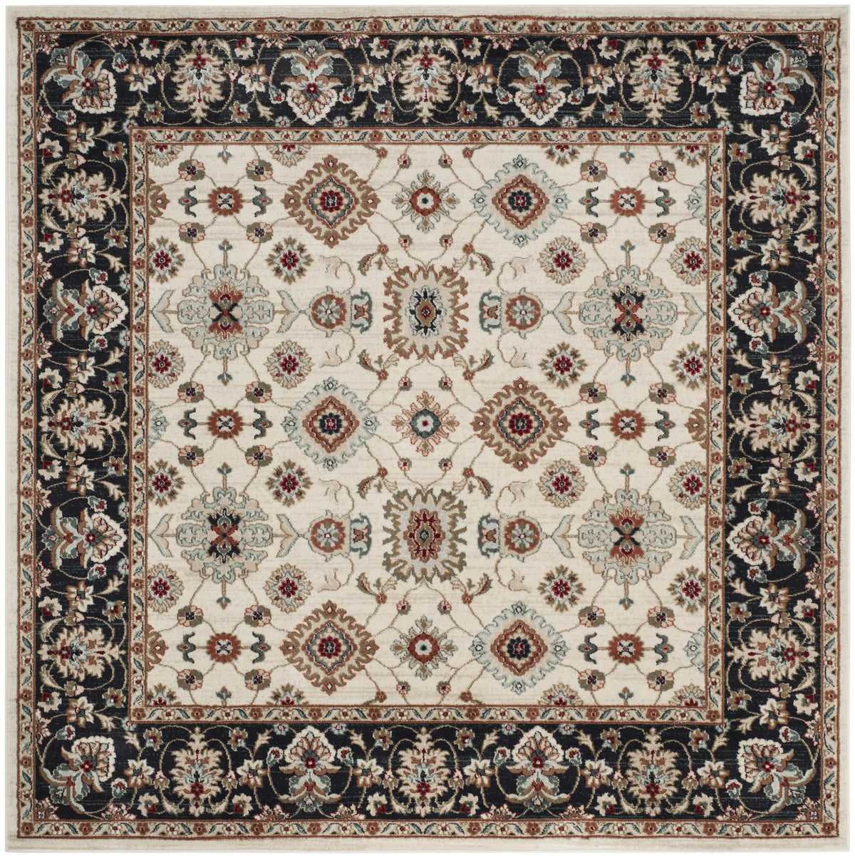 Safavieh Lyndhurst 7'-0" x 7'-0" Rug in Cream / Navy