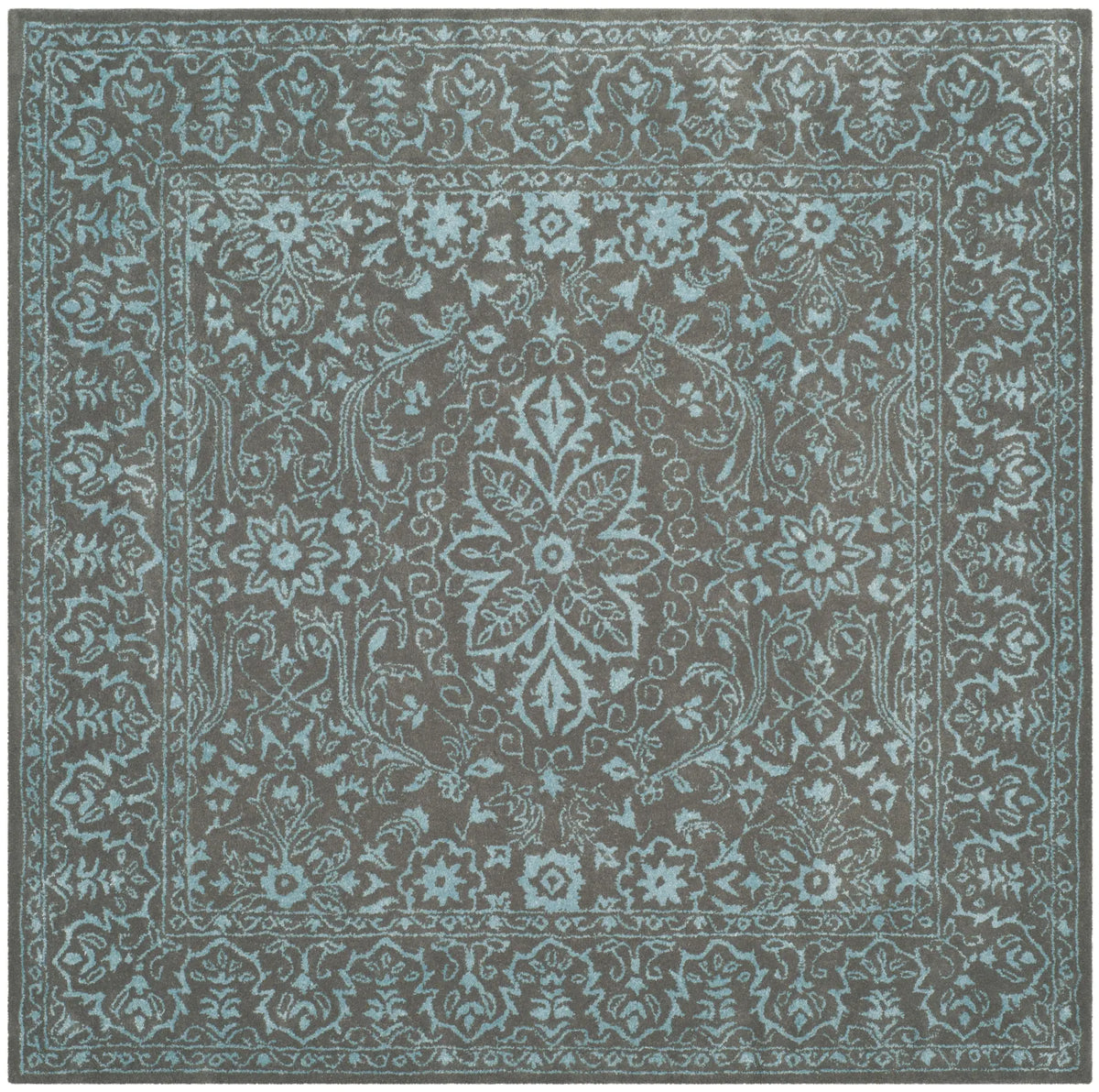 Safavieh Glamour 6'-0" x 6'-0" Rug in Blue / Dark Grey