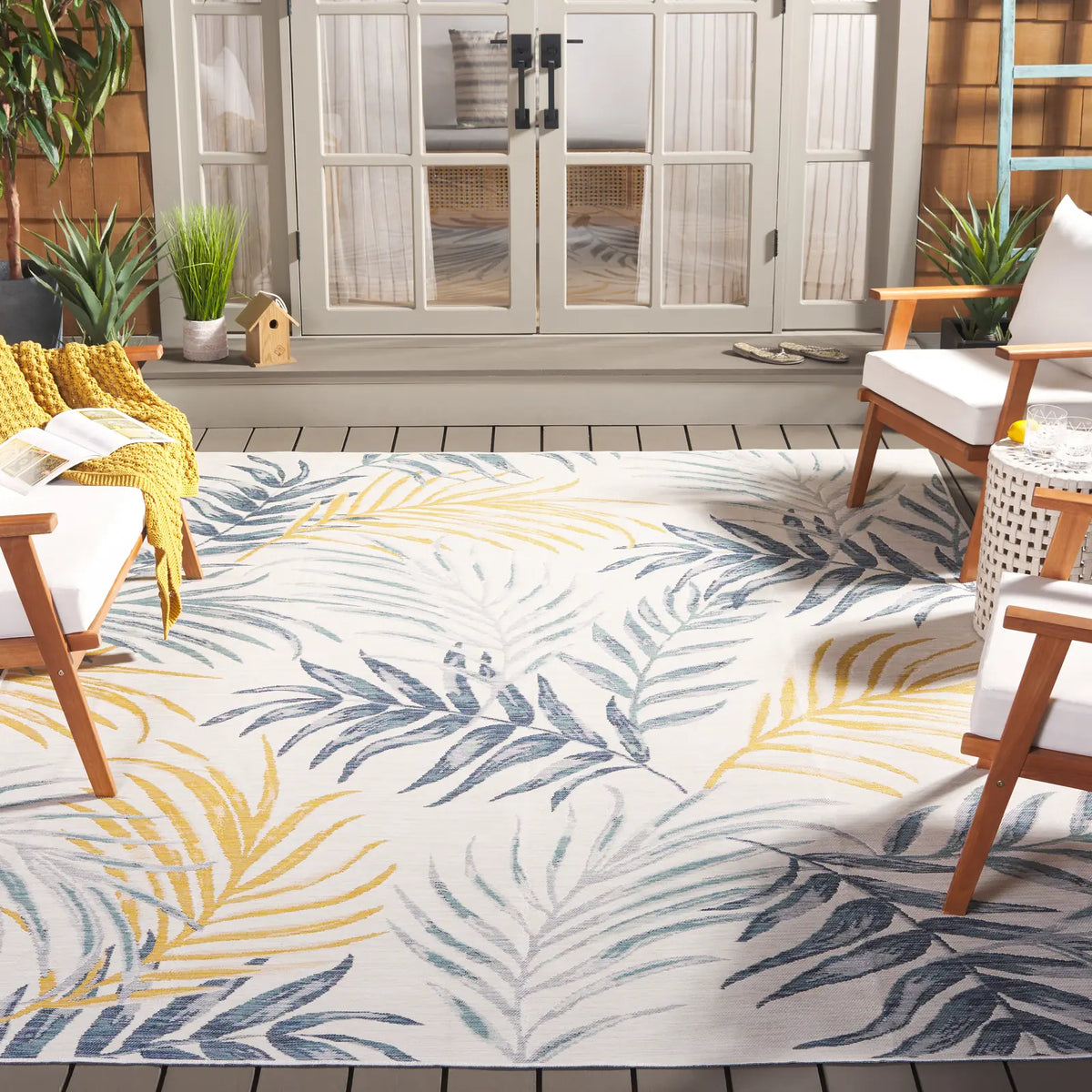 Safavieh Sunrise 8'-0" x 10'-0" Rug in Ivory / Blue Gold