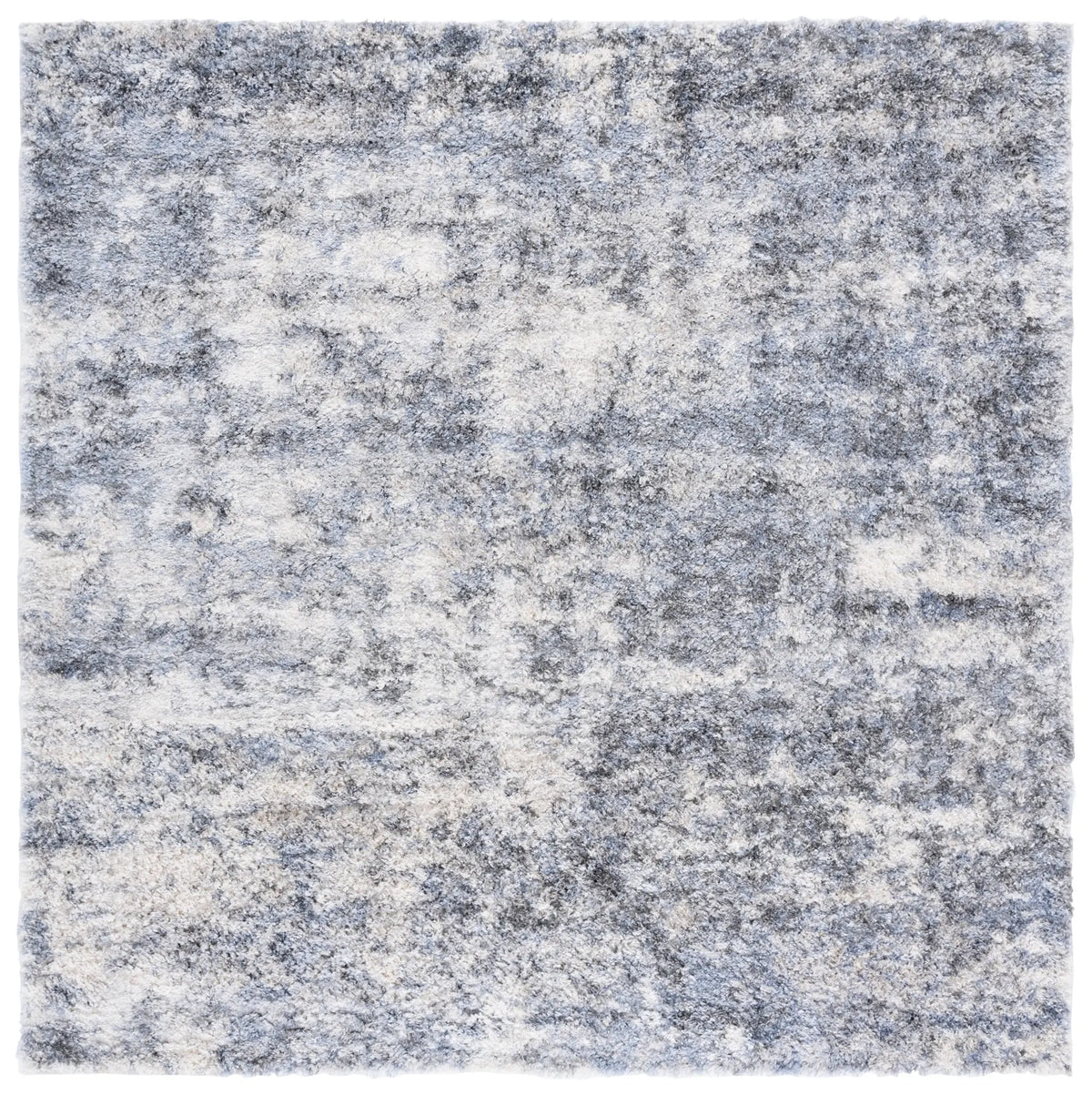 Safavieh Berber Shag 200 6'-7" x 6'-7" Rug in Ivory / Blue
