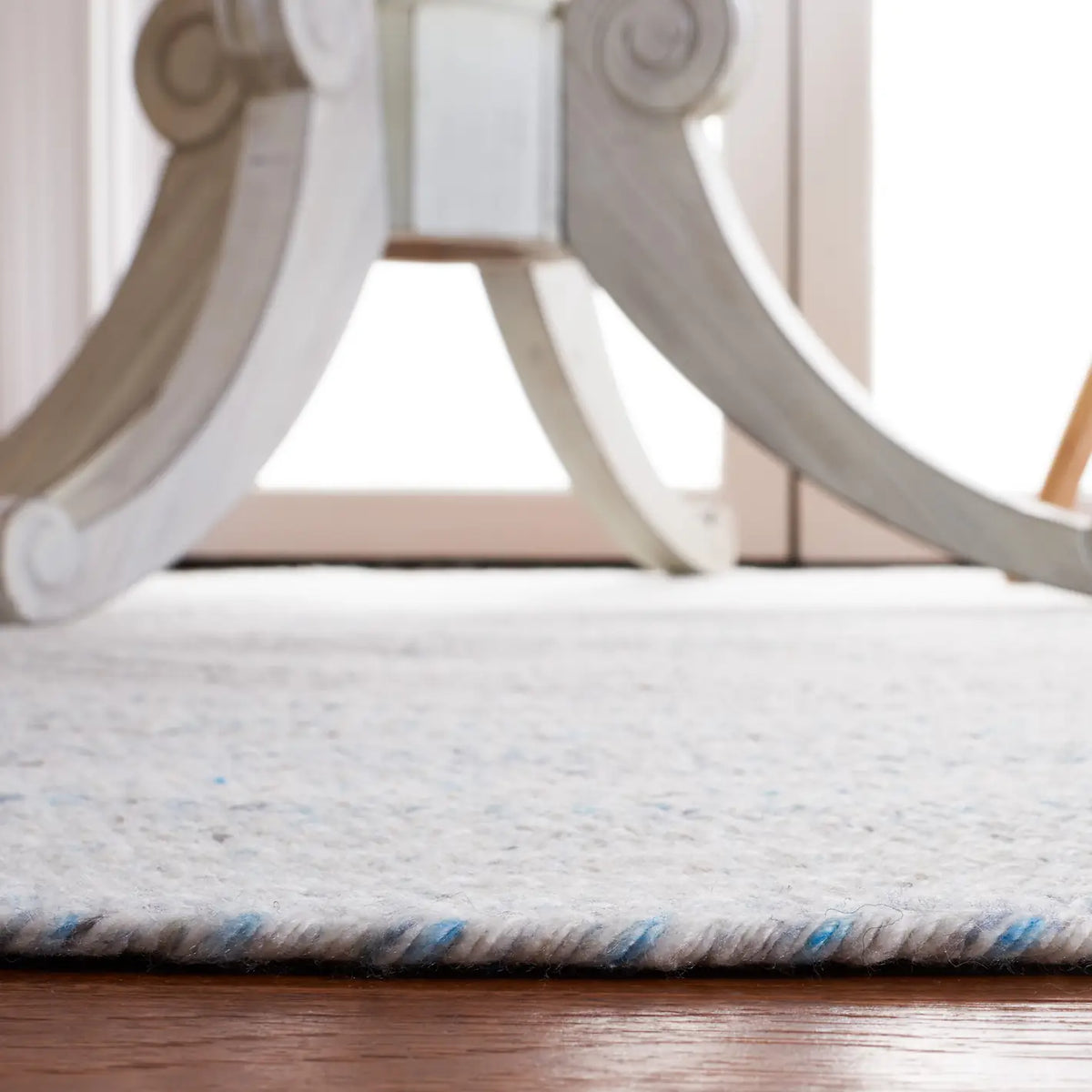Safavieh Braided 5'-0" x 5'-0" Rug in Ivory / Light Blue