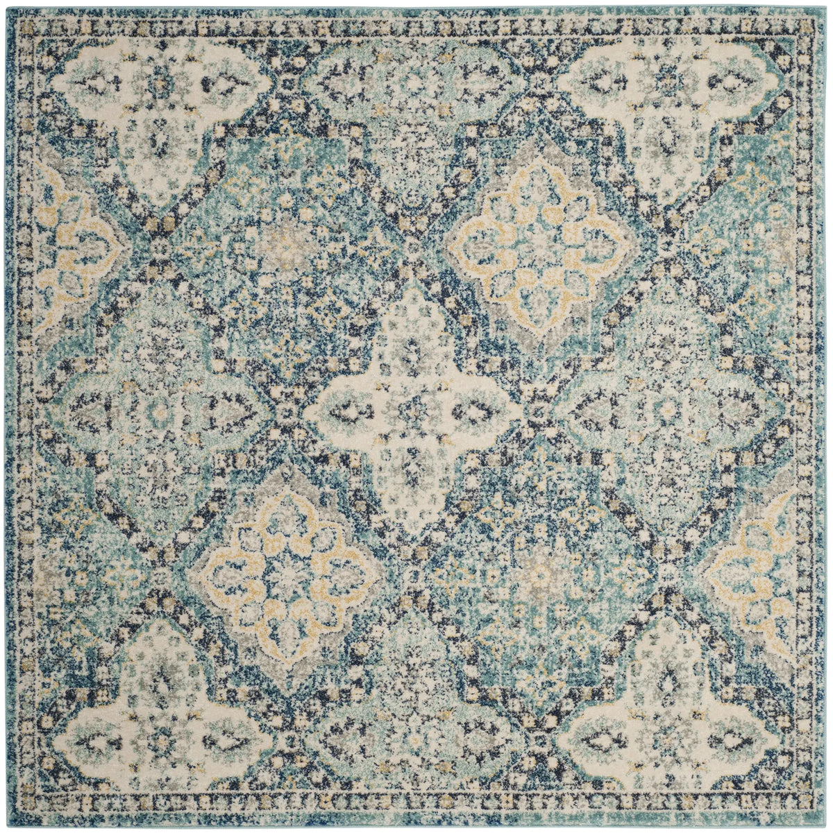 Safavieh Evoke 5'-3" x 5'-3" Rug in Light Blue / Ivory