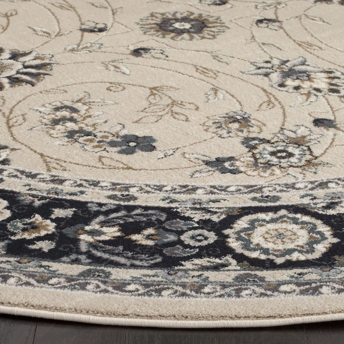 Safavieh Lyndhurst 7'-0" x 7'-0" Rug in Light Beige / Anthracite