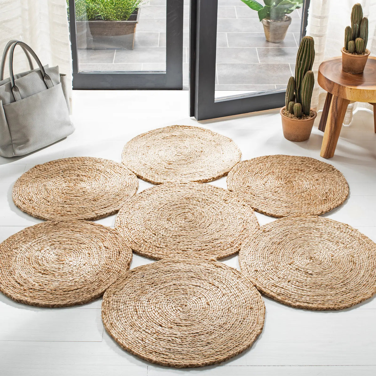 Safavieh Natural Fiber 3'-0" x 3'-0" Rug in Natural