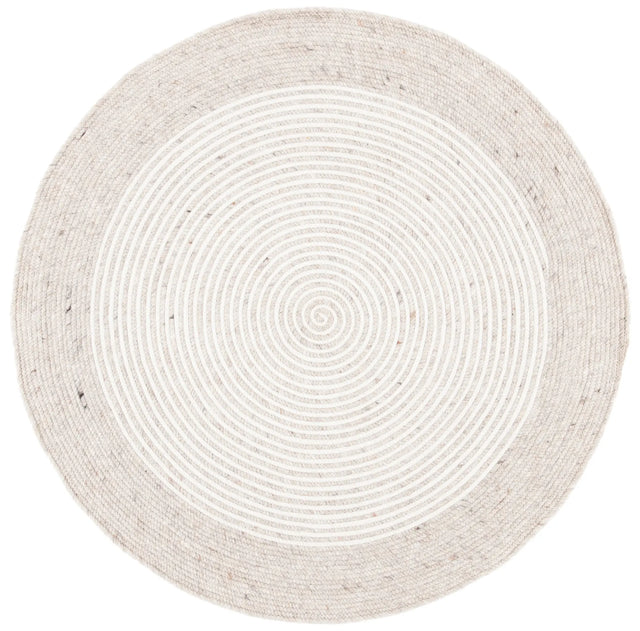 Safavieh Braided 3'-0" x 3'-0" Rug in Beige / Ivory