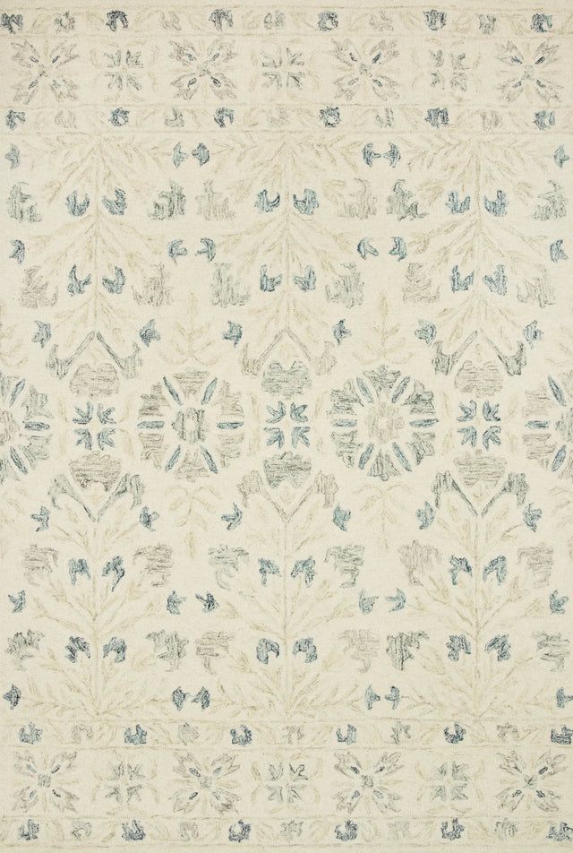 Loloi Norabel Nor-02 Ivory/Grey Rugs - main flat