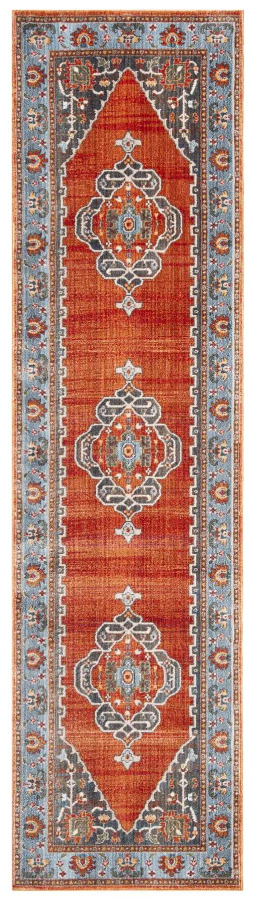 Safavieh Vintage Persian 2'-2" x 12'-0" Rug in Rust / Blue