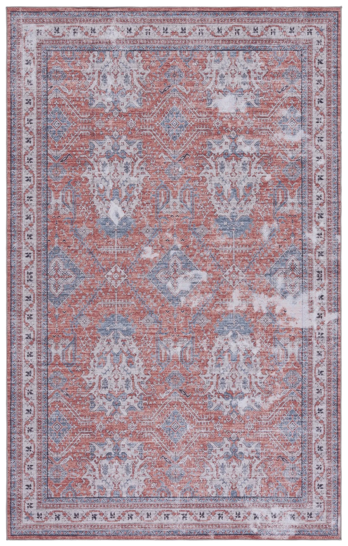 Safavieh Tucson 4'-0" x 6'-0" Rug in Rust / Beige