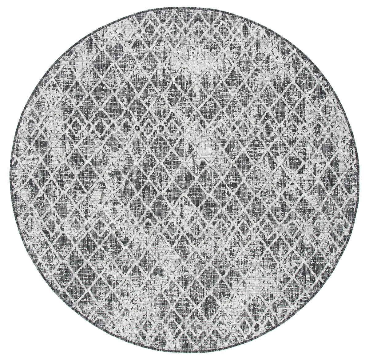 Safavieh Courtyard 6'-7" x 6'-7" Rug in Black / Grey