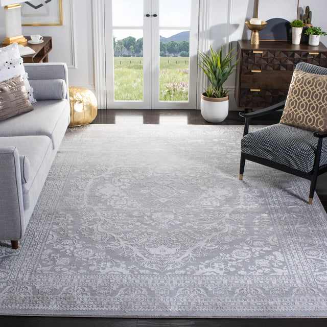 Safavieh Reflection 10'-0" x 14'-0" Rug in Light Grey / Cream