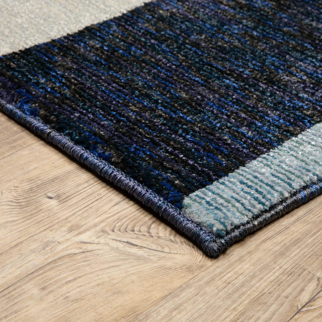 Oriental Weavers Sphinx Strada Str03 Blue/ Grey Rugs - corner detail