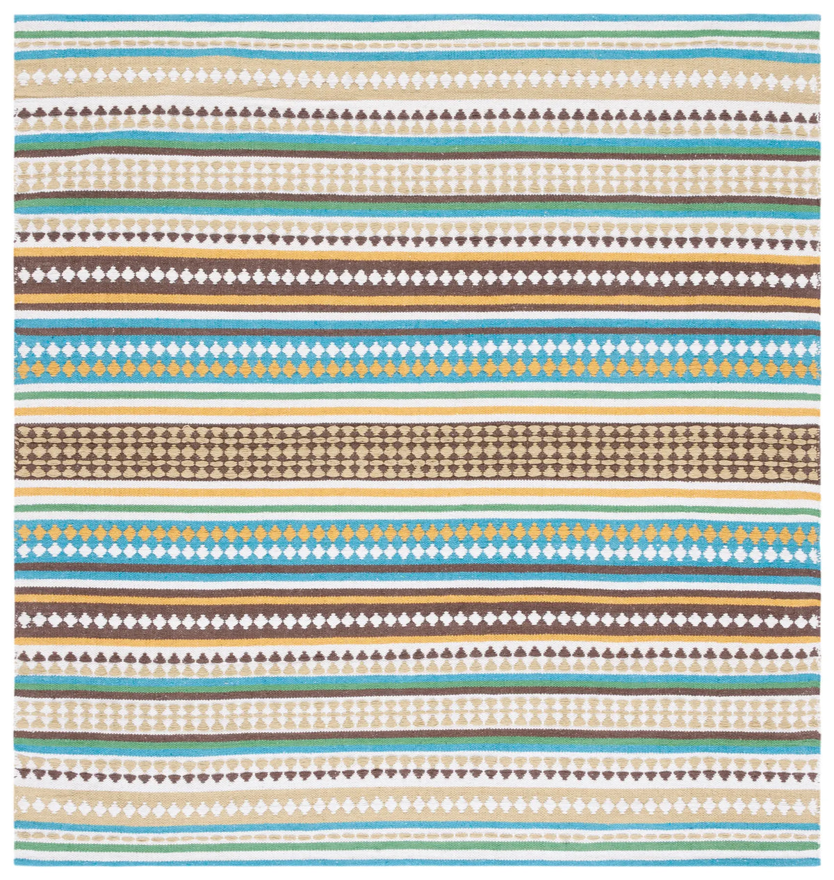 Safavieh Montauk 6'-0" x 6'-0" Rug in Light Blue / Ivory