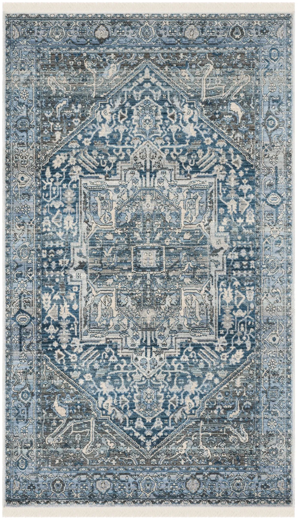 Safavieh Vintage Persian 3'-0" x 5'-0" Rug in Charcoal / Blue