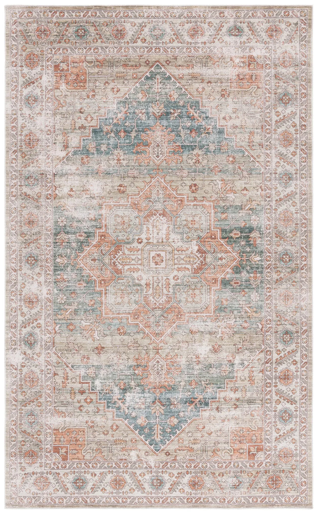 Safavieh Arizona 4'-0" x 6'-0" Rug in Sage / Rust