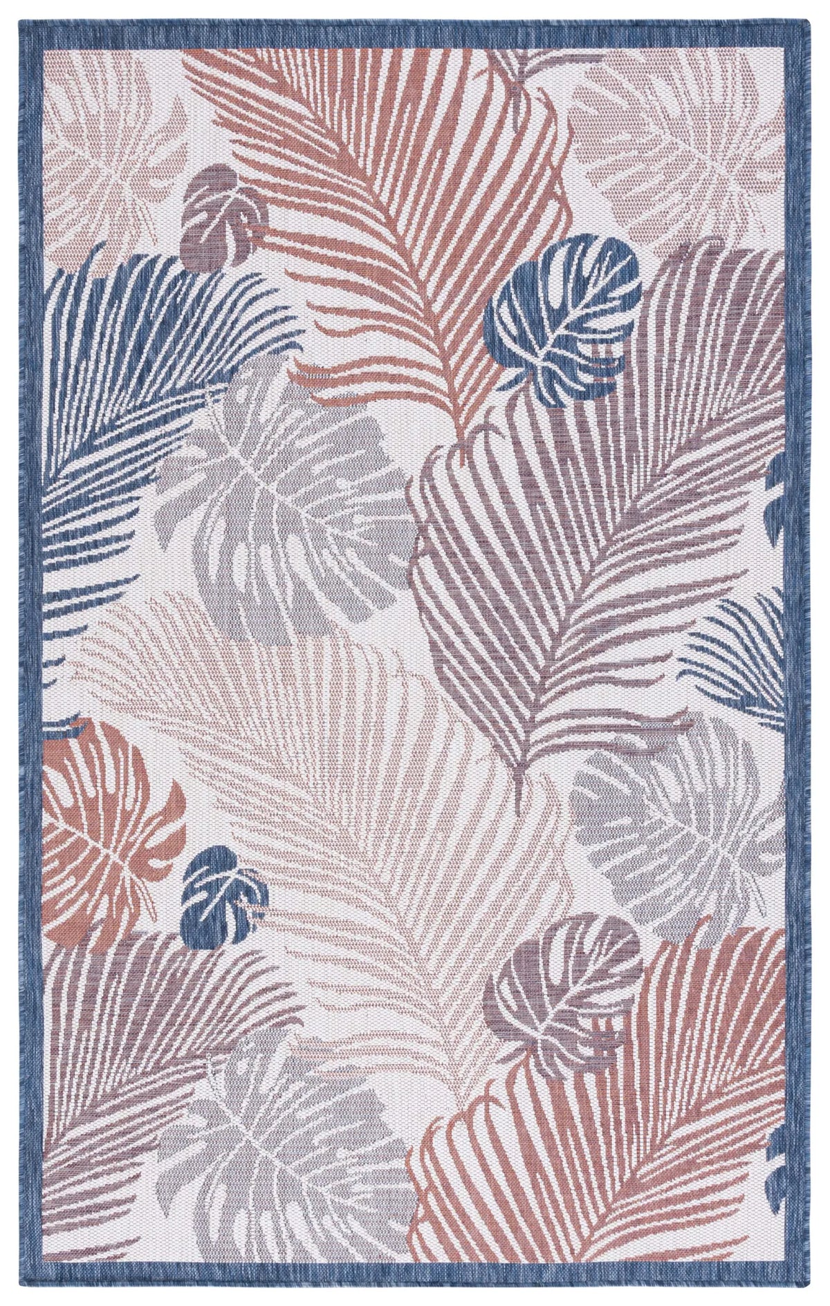 Safavieh Courtyard 4'-0" x 5'-7" Rug in Beige / Rust
