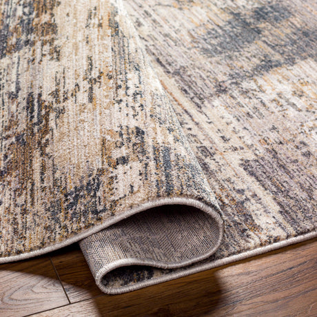 Surya Aida Aad-2309 Beige, Ivory, Gray, Charcoal, Medium Gray, Tan Rug.