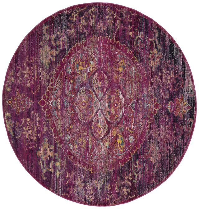 Safavieh Crystal 7'-0" x 7'-0" Rug in Fuchsia / Purple