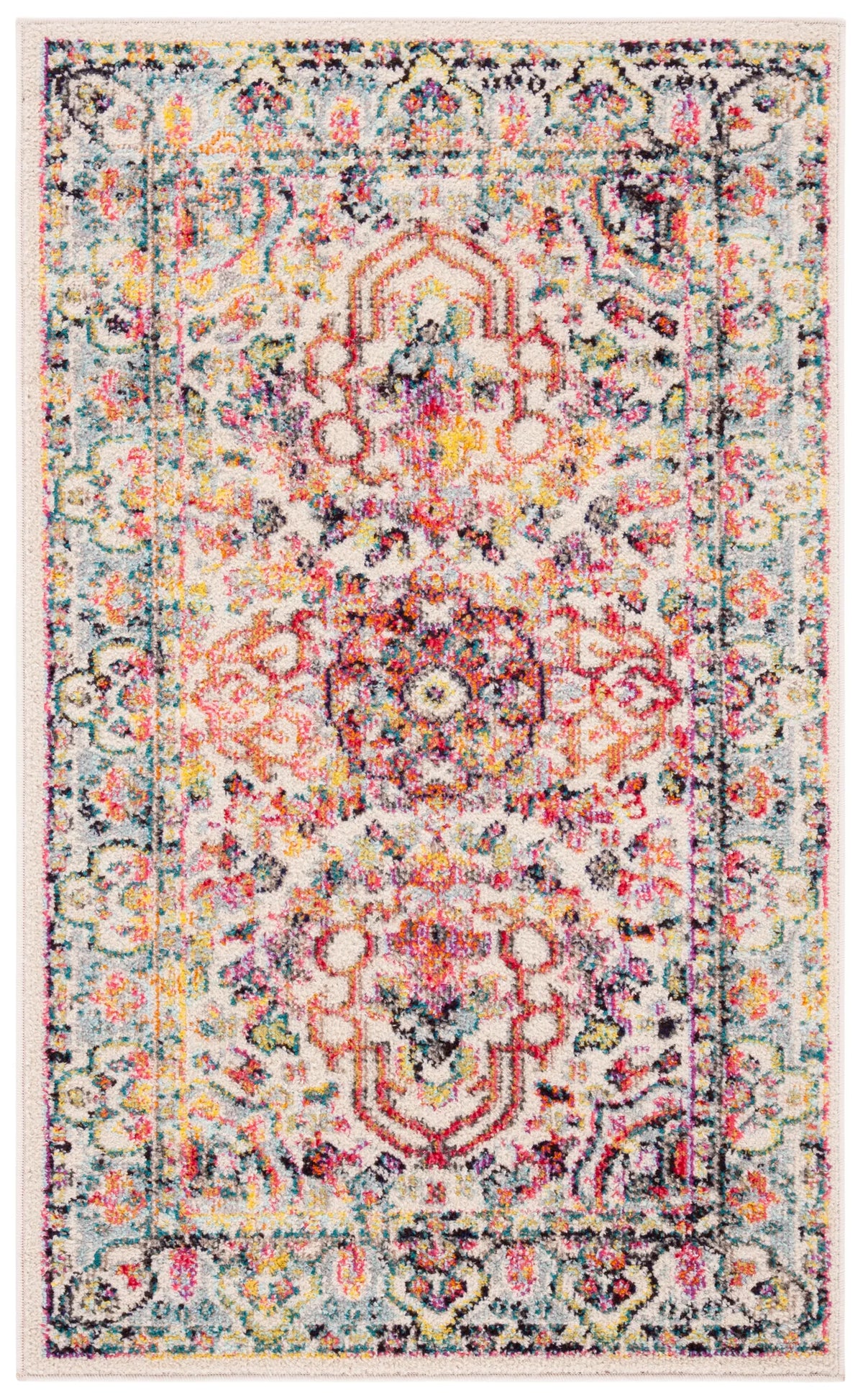 Safavieh Madison 200 3'-0" x 5'-0" Rug in Ivory / Red