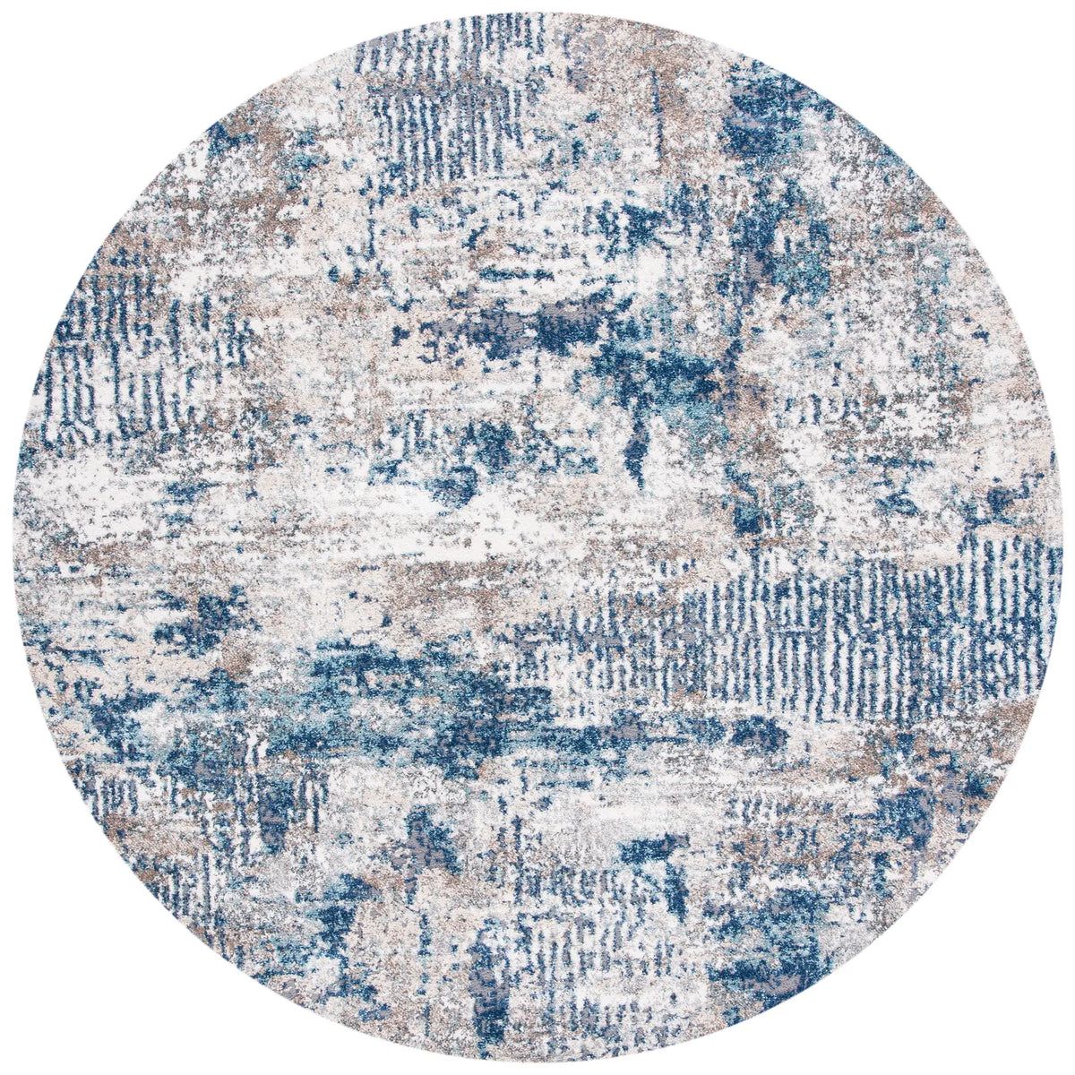 Safavieh Aston 6'-7" x 6'-7" Rug in Grey / Navy