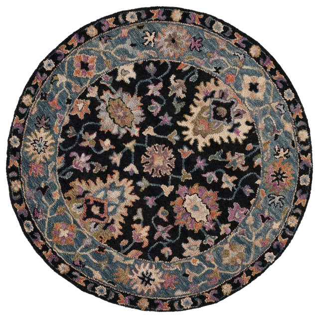 Safavieh Aspen 5'-0" x 5'-0" Rug in Black / Light Blue