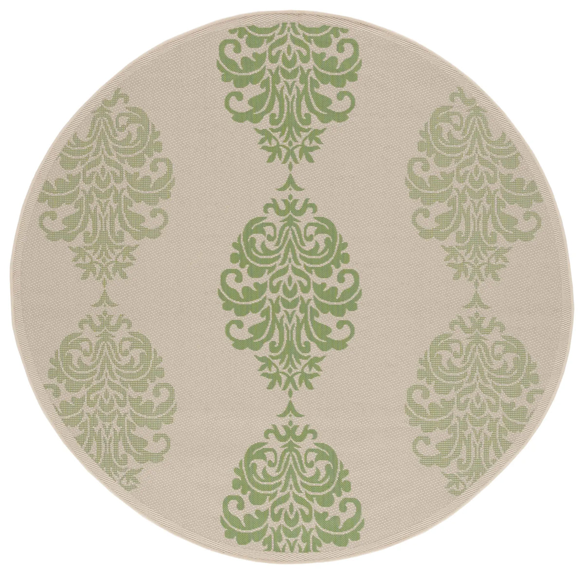 Safavieh Courtyard 6'-7" x 6'-7" Rug in Natural / Olive