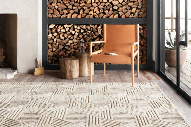 Loloi Ehren Ehr-04 Oatmeal / Ivory Rugs - room scene 1 horizontal
