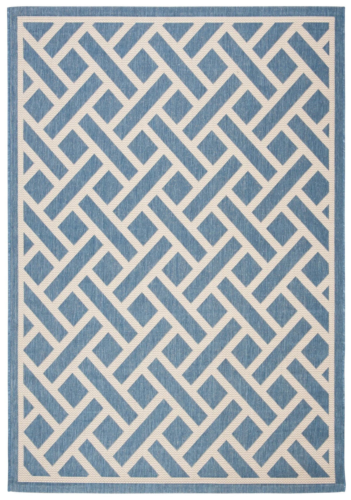 Safavieh Courtyard 5'-3" x 7'-7" Rug in Blue / Light Beige
